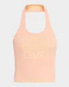 Loewe Anagram Tank Top In Cotton And Viscose In Pink