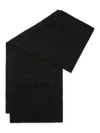 Loewe Anagram Ribbed Scarf In Black