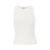 Loewe Anagram Embroidered Ribbed-knit Tank In White