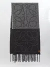 Loewe Anagram Scarf Scarves And Foulards Beige In Gray