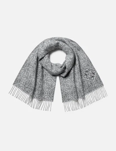 Loewe Anagram Scarf In Gray