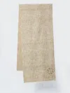 Loewe Anagram Wool Scarf With Leather-tag In Neutral