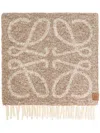 Loewe Anagram Fringed Scarf In 中性色
