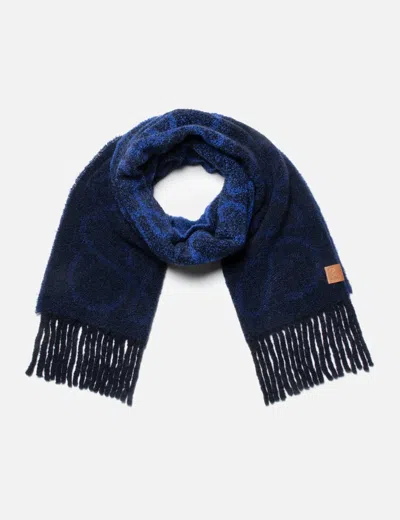 Loewe Anagram Scarf In Blue