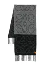 Loewe Anagram Scarf In Grey