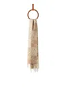 Loewe Anagram Scarf In Wool And Cashmere In White