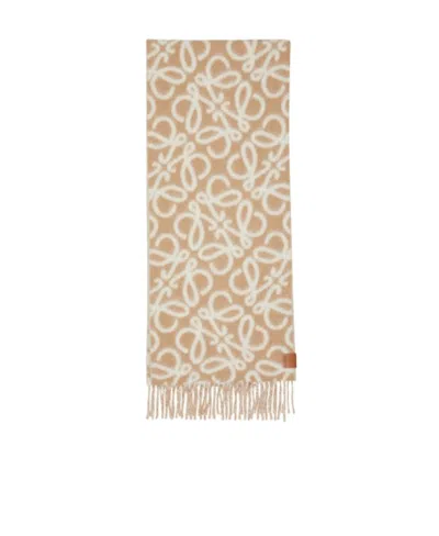 Loewe Anagram Scarf In Nude