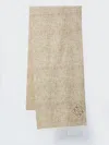 Loewe Anagram Wool Scarf With Leather-tag In Neutral