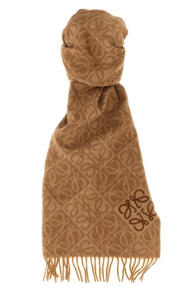 Loewe 'anagram' Scarf In Brown