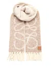 Loewe Anagram Scarf Scarves And Foulards Beige In Neutral