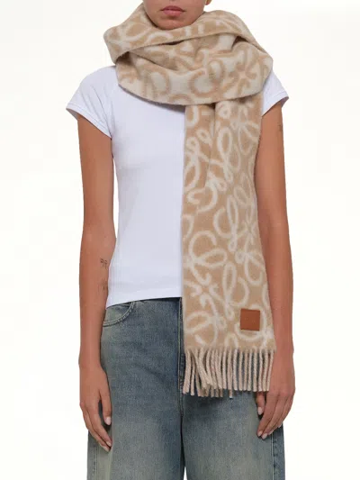 Loewe Anagram Scarf In White