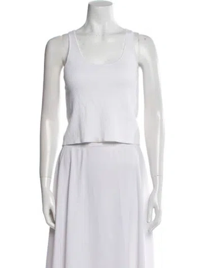 Pre-owned Loewe Anagram Scoop Neck Crop Top In Green