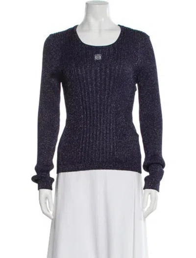 Pre-owned Loewe Anagram Scoop Neck Sweater