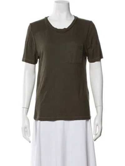 Pre-owned Loewe Anagram Scoop Neck T-shirt In Green