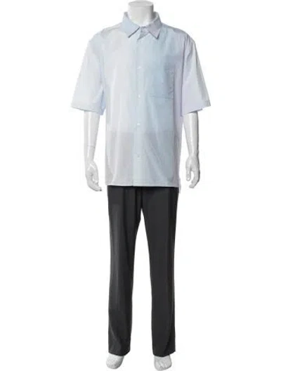 Pre-owned Loewe Anagram Short Sleeve Shirt W/ Tags In Blue