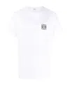 Loewe Two-tone Anagram Embroidery Cotton T-shirt Clothing In White