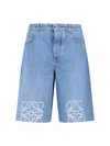 Loewe Anagram Shorts In Blue