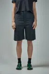 Loewe Anagram Wool Shorts In Grey