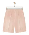 Loewe Pink Cotton Bermuda Shorts With Anagram Logo In Light Pink