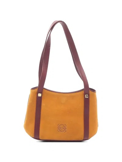 Pre-owned Loewe Anagram Shoulder Bag In Orange