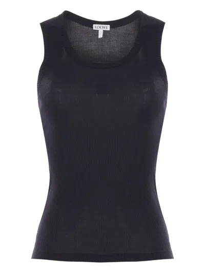 LOEWE LOEWE ANAGRAM SILK TANK TOP