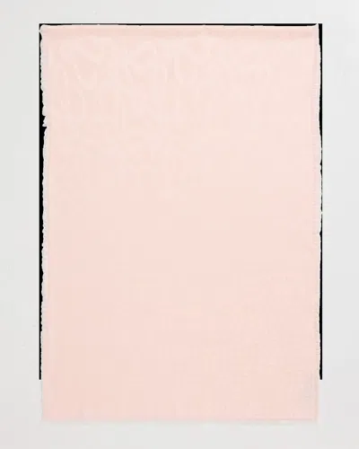 Loewe Anagram Silk Wool Scarf In Pink