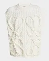 Loewe Anagram Sleeveless Sweater In White