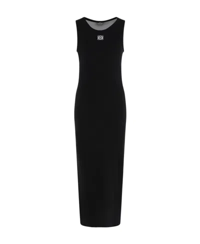 Loewe Anagram Sleeveless Tank Dress In Black