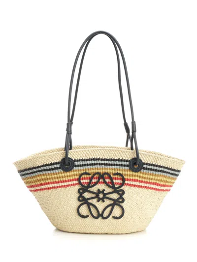 Loewe Anagram Small Basket Bag Handbags Beige In Multicoloured