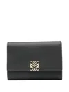 Loewe Anagram Small Leather Wallet In Black
