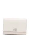 Loewe Anagram Small Leather Wallet In White