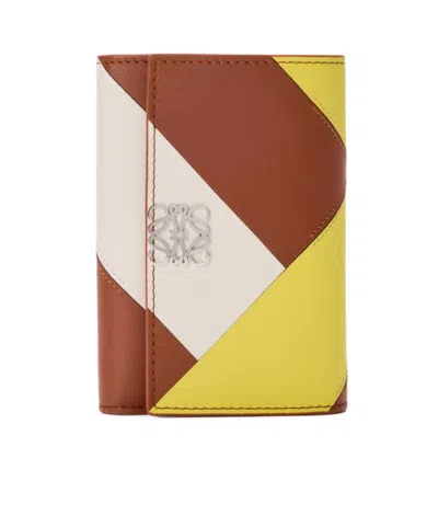 Loewe Anagram Small Vertical Wallet In Colorful Squirrel