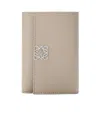 Loewe Anagram Small Vertical Wallet In Pebble Grained Calfskin In Brown