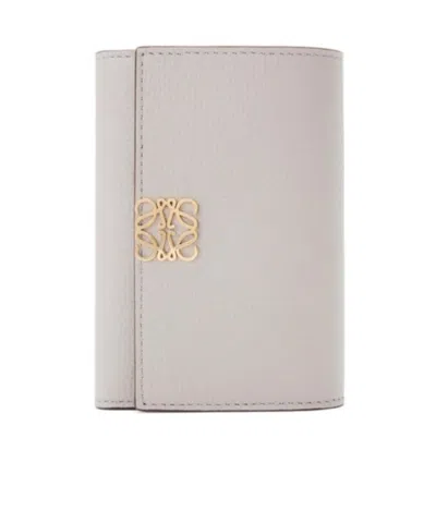 Loewe Anagram Small Vertical Wallet In White