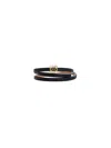Loewe Calf Leather Anagram Bracelet In Black  