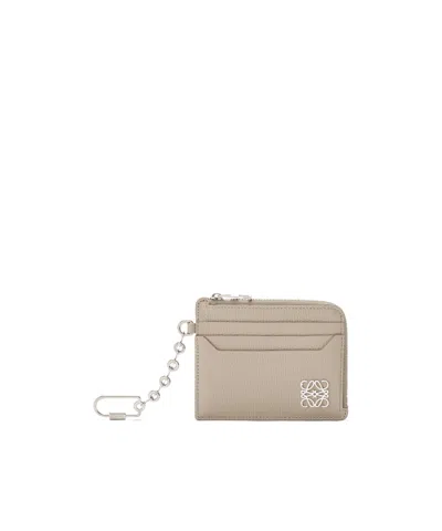 Loewe Anagram Square Coin Card Holder In Gray