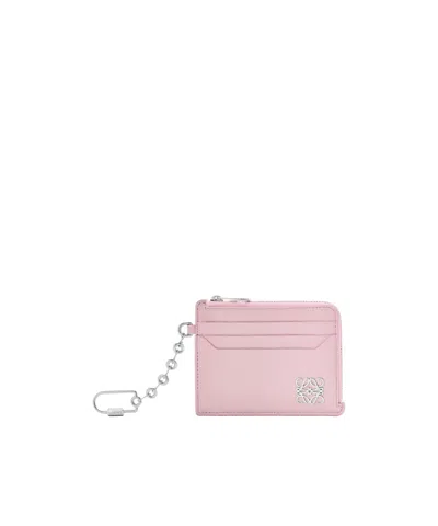 Loewe Anagram Square Coin Card Holder In Pink