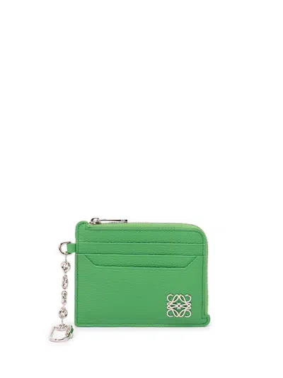 Loewe `anagram` Square Coin Cardholder In Green