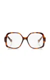 Loewe Anagram-plaque Square-frame Glasses In Brown