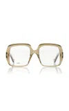Loewe Anagram Square-frame Acetate Sunglasses In Neutral