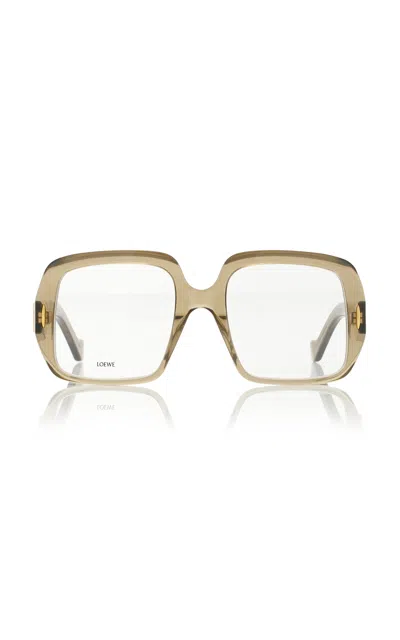 Loewe Anagram Square-frame Acetate Sunglasses In Gold