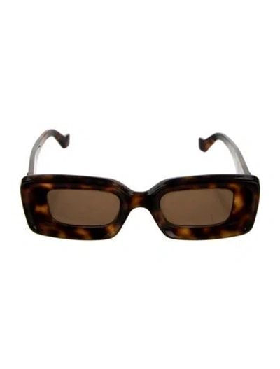 Pre-owned Loewe Anagram Square Sunglasses In Brown