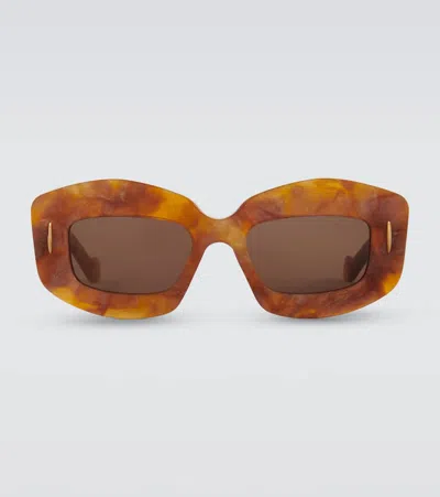 Loewe Anagram Square Sunglasses In Brown