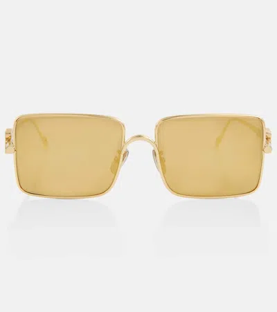 Loewe Square Sunglasses In Gold