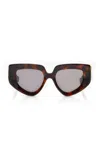 Loewe Anagram Square-frame Acetate Sunglasses In Brown