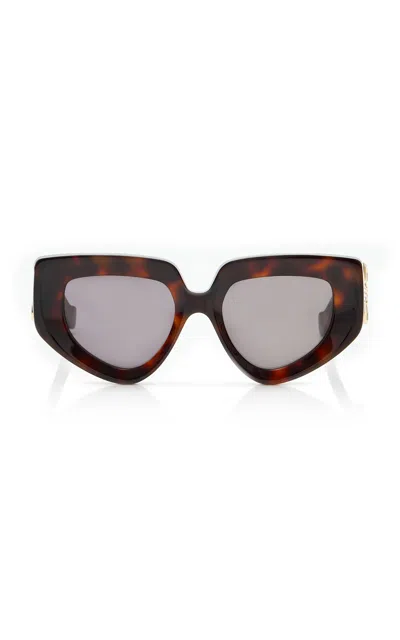 Loewe Anagram Square-frame Acetate Sunglasses In Brown