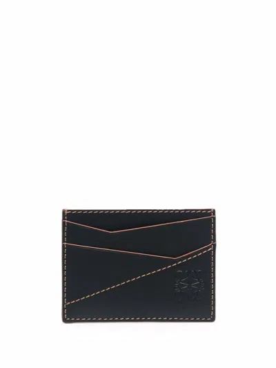Loewe Anagram Stitched Cardholder In Black