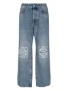 Loewe Anagram Mid-rise Straight Jeans In Blue