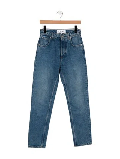 Pre-owned Loewe Anagram Straight Leg Jeans In Multi