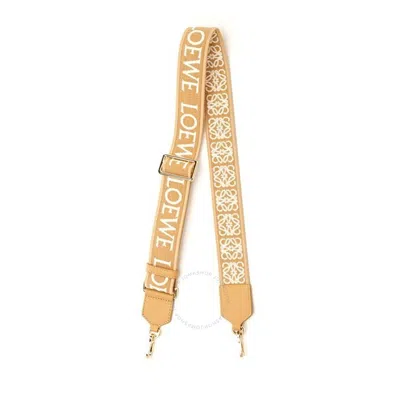 Loewe Anagram Strap In Jacquard And Calfskin - Sahara